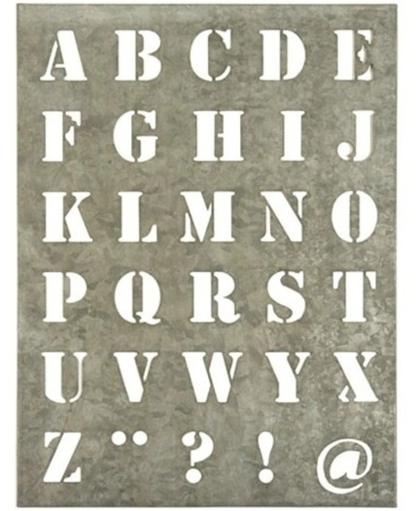 Geschatte Selectiekader Middellandse Zee Sjabloon alfabet - zink (Large) | Meerleuks